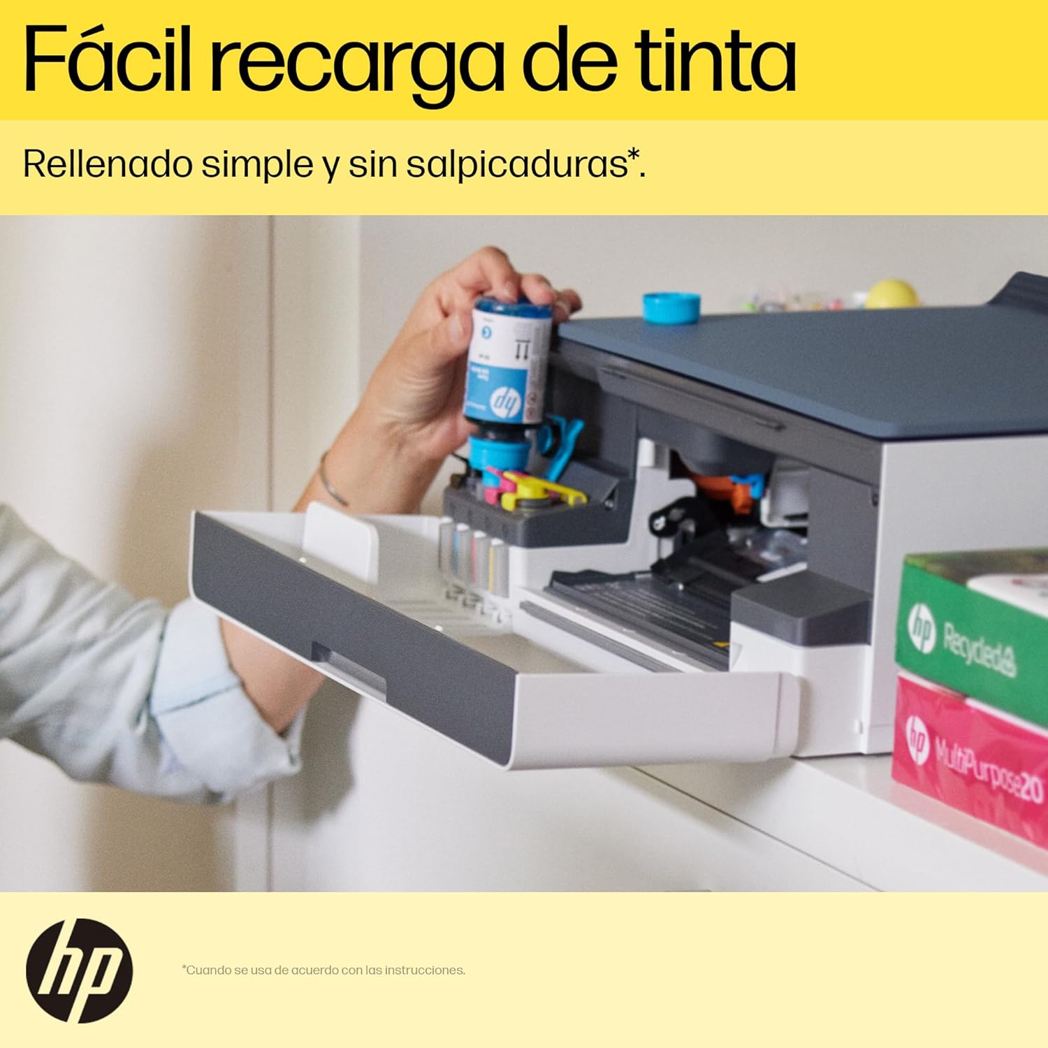 HP Impresora Multifuncional Smart Tank 585, Tinta Continua, Color, Wi-Fi, Dúplex (Doble Cara) Manual, Impresión Desde Smart App, hasta 2 años de Garantía* (1F3Y4A)