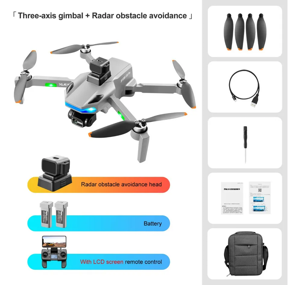 2025 Dron S135 Max Gps Professional 8k Con Cámara Dual Hd,