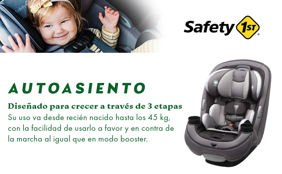 Safety 1st Autoasiento Grow and Go 3 en 1 Evening Dusk silla para auto bebe booster asiento bebe 