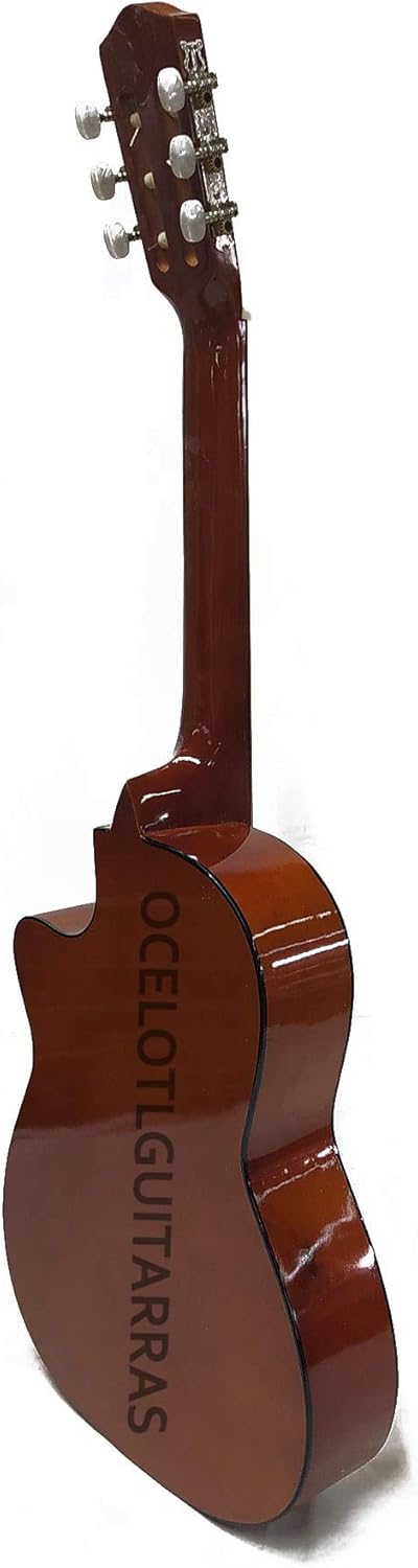 Guitarra Acústica Curva Ocelotl® Paquete Vital De Accesorios (Negro)
