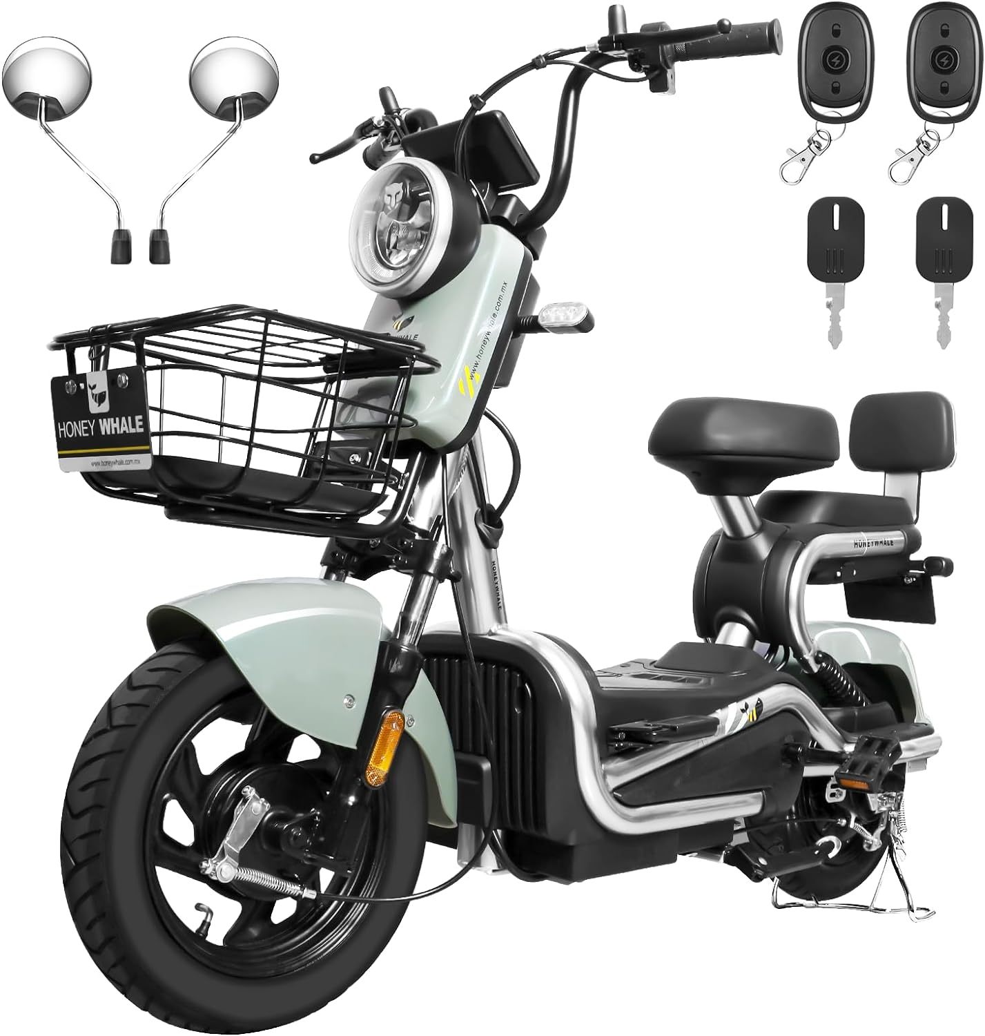 HONEYWHALE KC-Cool Bicicleta Electrica para Adultos, Bicimoto El¨¦ctrica con Alarma, M¨¢xima del Motor 700W, Velocidad M¨¢xima 45KM/H, Autonom¨ªa 55-60KM, Bater¨ªas de Gran Capacidad 20AH