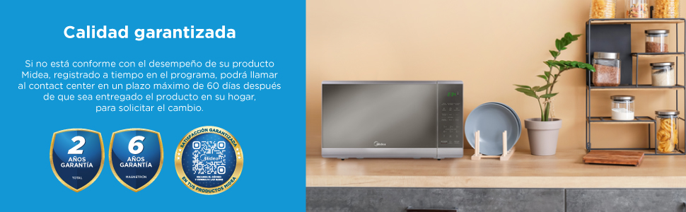 Microondas Midea, Alta calidad, Fácil de usar, Potencia de cocción