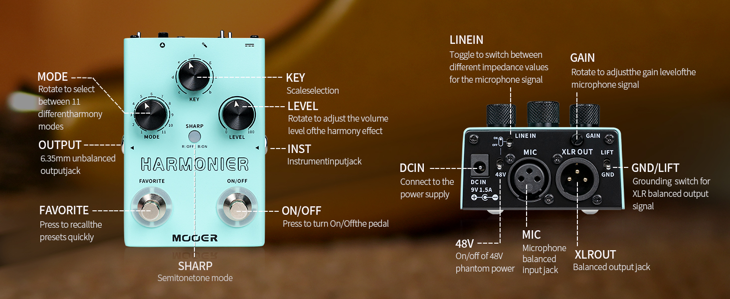 Pedal de efectos vocales Harmonier