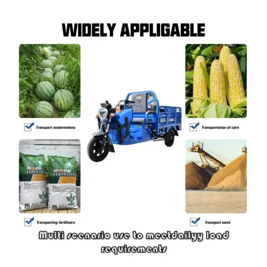 Triciclo eléctrico, triciclo de carga, capacidad de carga 500 kg-750 kg, tamaño: 116*44.1*52.4 pulgadas, para satisfacer una variedad de necesidades de carga.