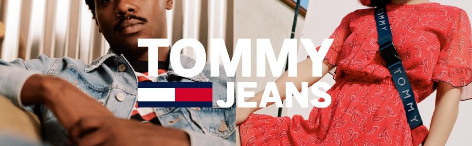 tommy, ropa, jeans, hombre, mujer