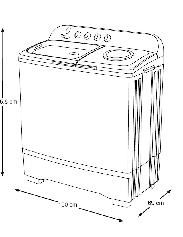 Lavadora doble tina 18 kg semiautomática carga doble carga-WT18K5200MB/AX