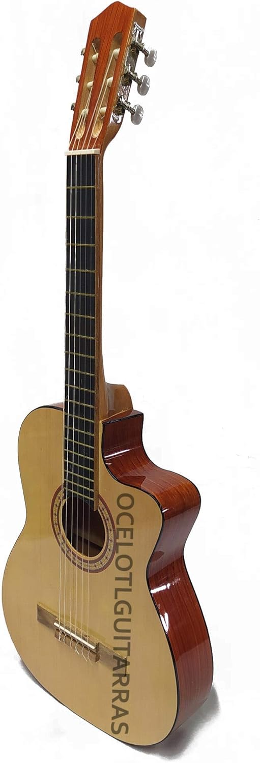 Guitarra Acústica Curva Ocelotl® Paquete Vital De Accesorios (Negro)