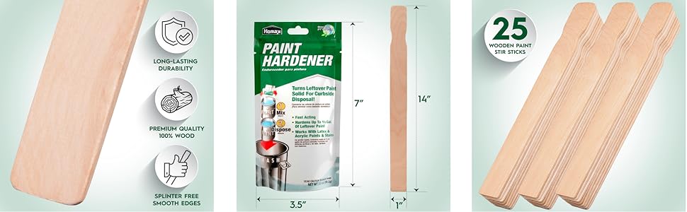 Paquete de 12 endurecedores de pintura con 12 agitadores