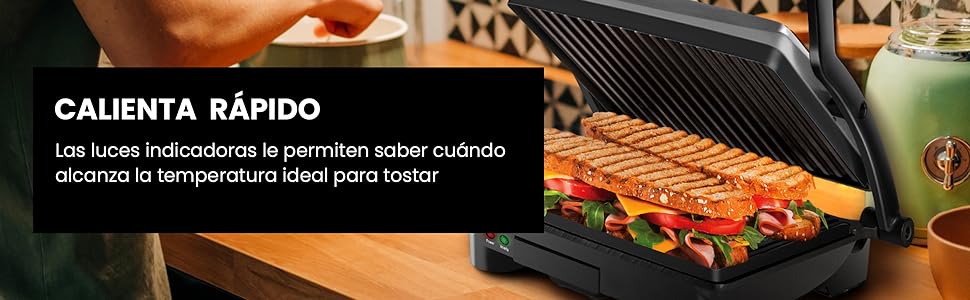 Chefman te ayuda a preparar desde deliciosos paninis hasta pollo con vegetales en esta prensa grill