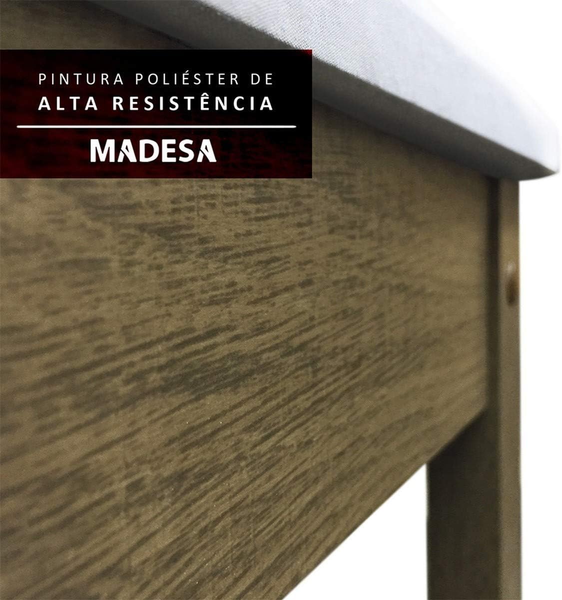 Madesa Juego de Comedor, Mesa con Encimera y 6 Sillas Maris - Marrón/Sintético Beige