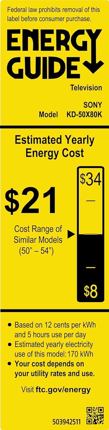 Sony Pantalla X80K 43 Pulgadas KD-43X80K 4K UHD LED Smart Google TV Modelo 2022