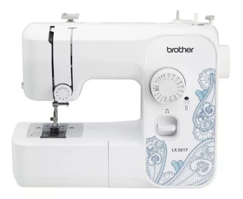 Máquina de coser Brother LX3817 portátil blanca 110V-rag
