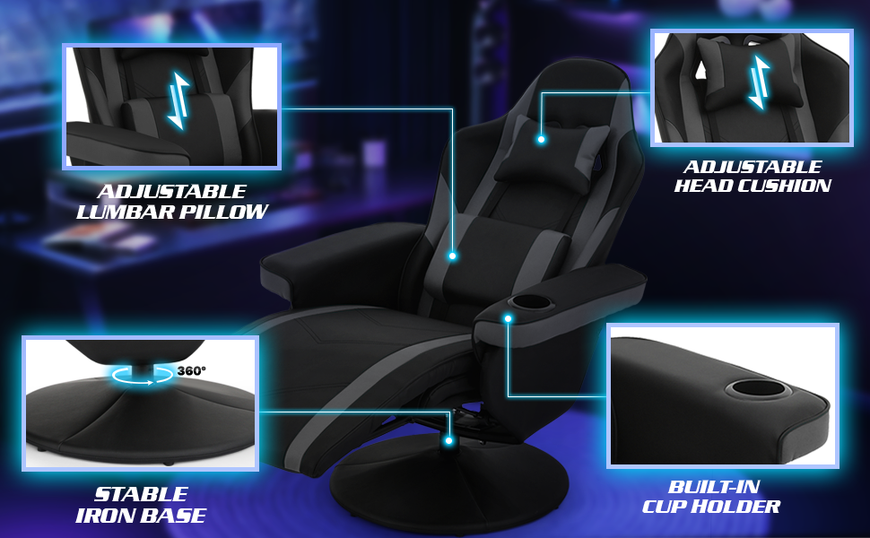 silla de videojuegos reclinable silla RV sofá individual