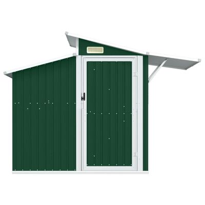 Cobertizo de jardín verde 270x130x208,5 cm acero galvanizado