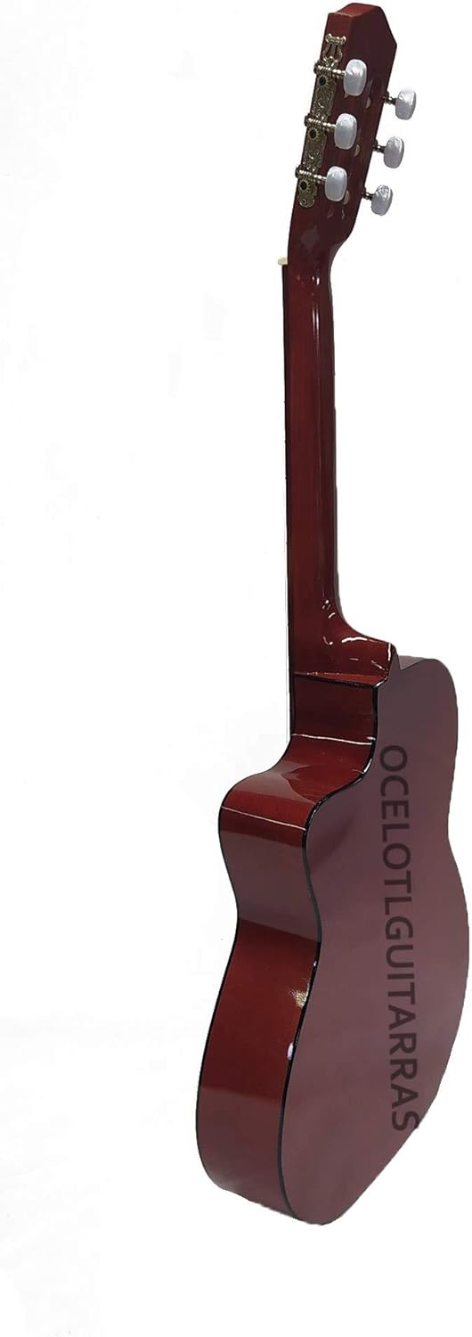 Guitarra Acústica Curva Ocelotl® Paquete Vital De Accesorios (Negro)