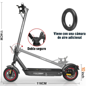  Patin electrico con Motor de hasta 500W, Velocidad Máxima de 32KM/H, Autonomía Máxima 40KM