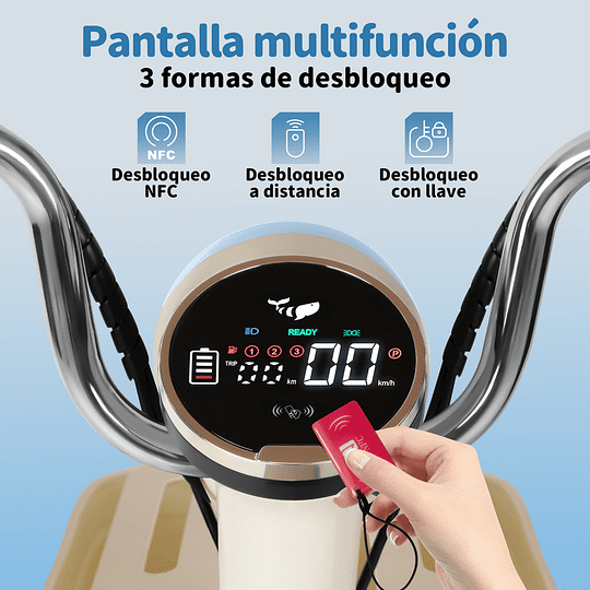 Motobici Eléctrica Honey Whale U4S Azul