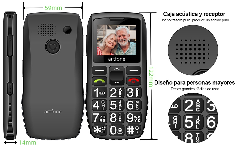 artfone C1+ 4g personas mayores