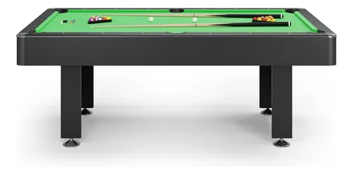 Mesa Billar Convertible Con Comedor Pool Americano De Lujo Paño Verde