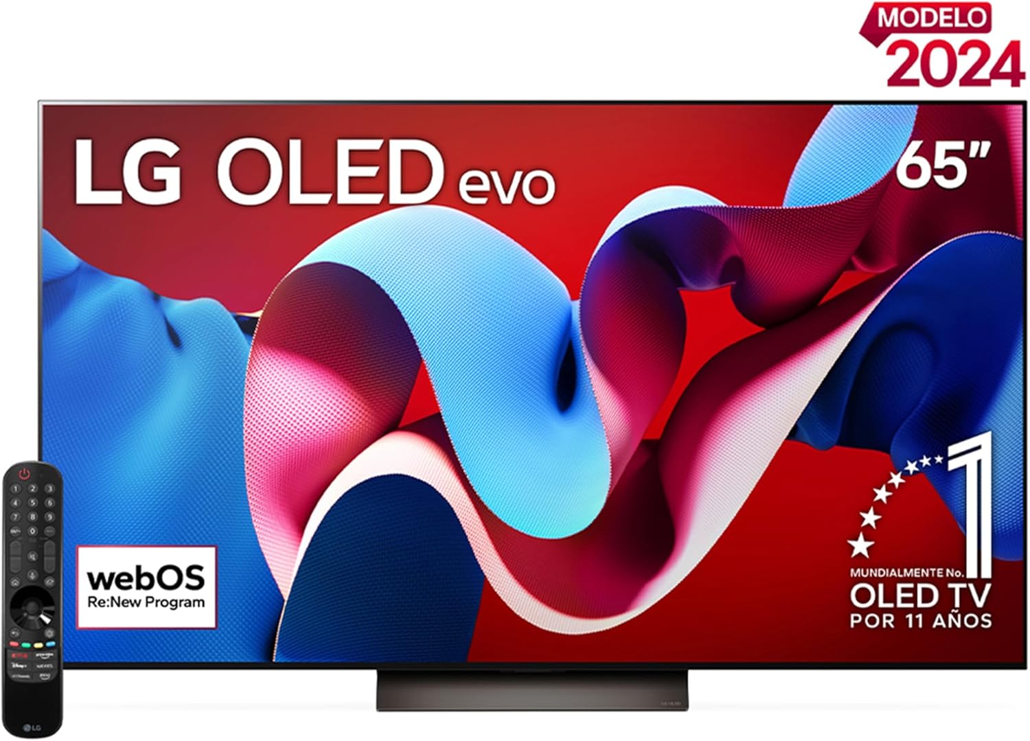 LG Pantalla OLED EVO 55 Pulgadas 4K Smart TV 2024 ThinQ AI OLED55C4PSA