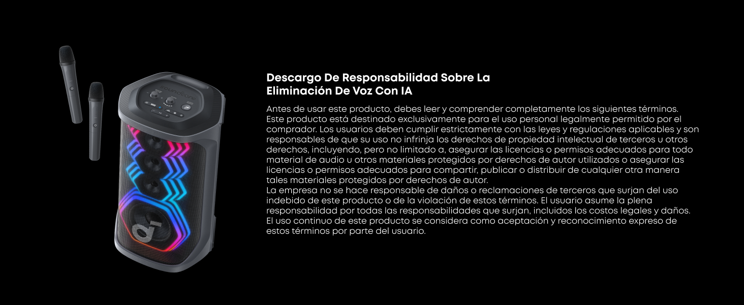Descargo De Responsabilidad Sobre La Eliminaci&oacute;n De Voz Por IA