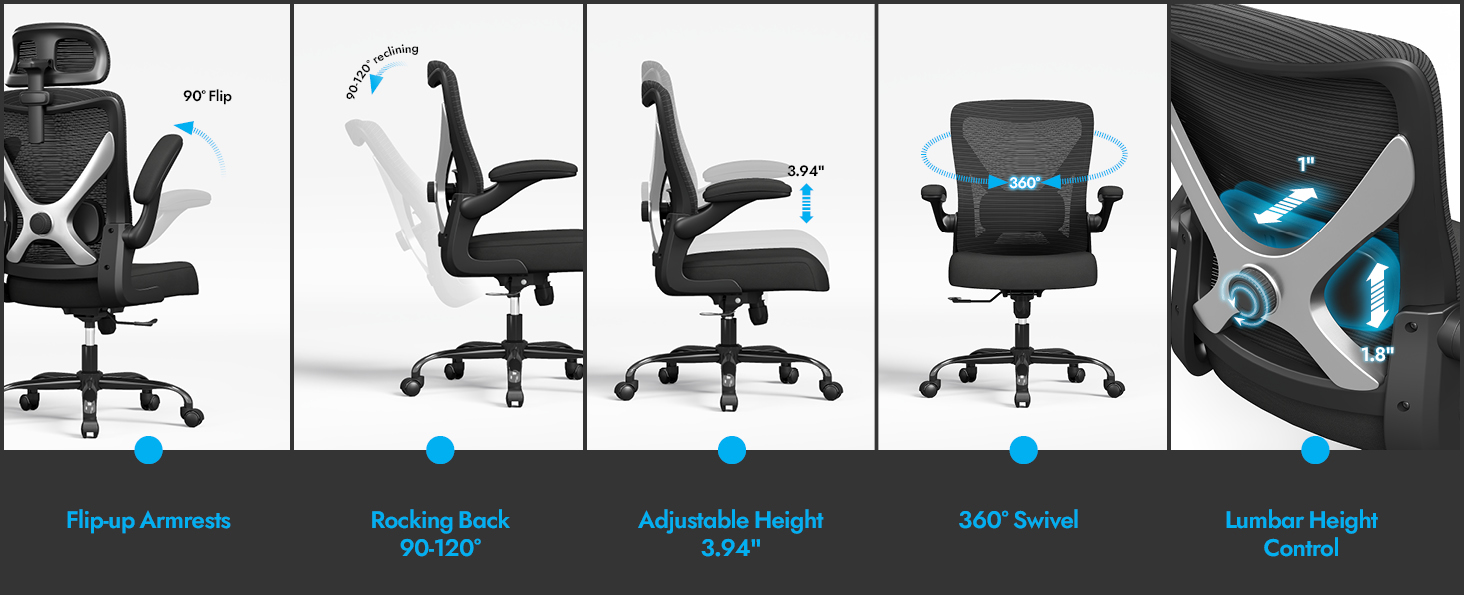 sillas ergon&oacute;micas de oficina con soporte lumbar sillas de juego de malla para adultos