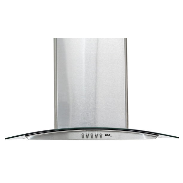 Combo Parrilla a Gas 4 Quemadores Acero Inox, Campana Cristal 60 cm y Horno a Gas LP para Empotrar 60 cm Acero Inox. Disa Home PAEM4/CAMPC60C/HGEMP24AI