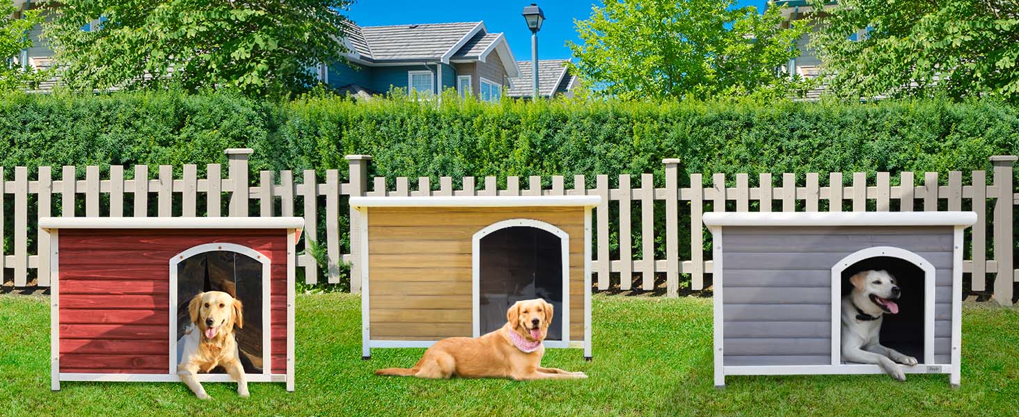 Petsfit - Casa extragrande para perros, casa de madera para perros grandes