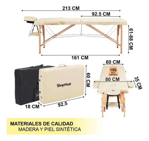 Camilla portátil spa de madera ShopMall Cama 011
