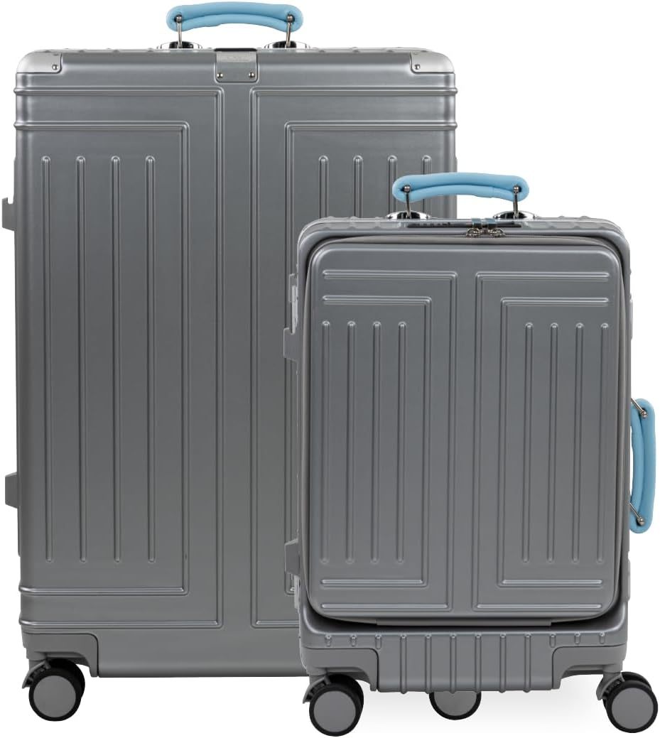 Set de 2 Maletas Premium 20 y 26 Pulgadas Equipaje de mano Con Candado TSA Compartimiento Para Laptop USB Ruedas Giratorias (Rojo)-#17011001901303020502#