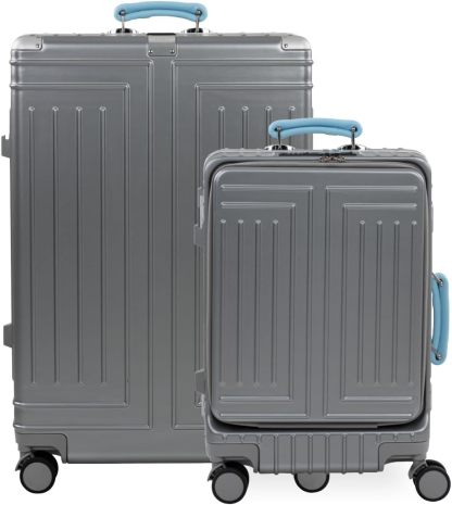 Set de 2 Maletas Premium 20 y 26 Pulgadas Equipaje de mano Con Candado TSA Compartimiento Para Laptop USB Ruedas Giratorias (Rojo)-#17011001901303020502#