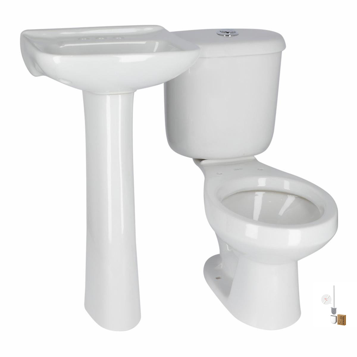 Juego de baño con lavabo doble FUTURA II de 2 piezas