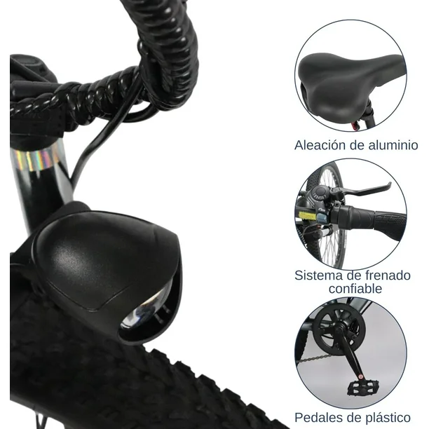 Bicicleta Eléctrica Bluelander Rodada 26 Velocidad de 32 km/h 7 velocidades Motor de 36 V/350 W