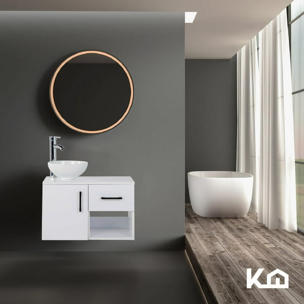 Mueble Kit Para Baño Gabinete Organizador Lavamano Monomando blanco