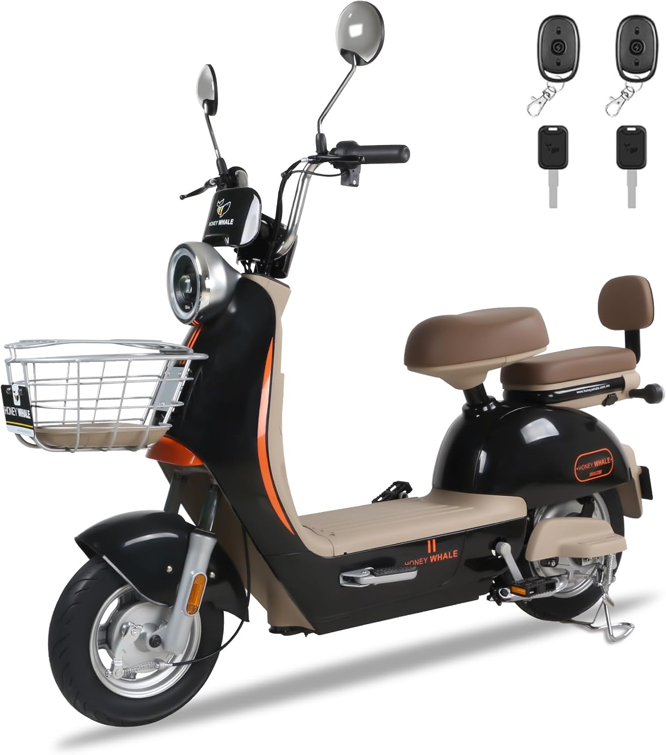 HONEYWHALE UNA Bicicleta Electrica para Adultos, Moto Electrica con Alarma, Potencia Motor MAX 800W, Velocidad MAX 45KM/H, Autonomía 60KM, Bateria 20AH de Gran Capacidad