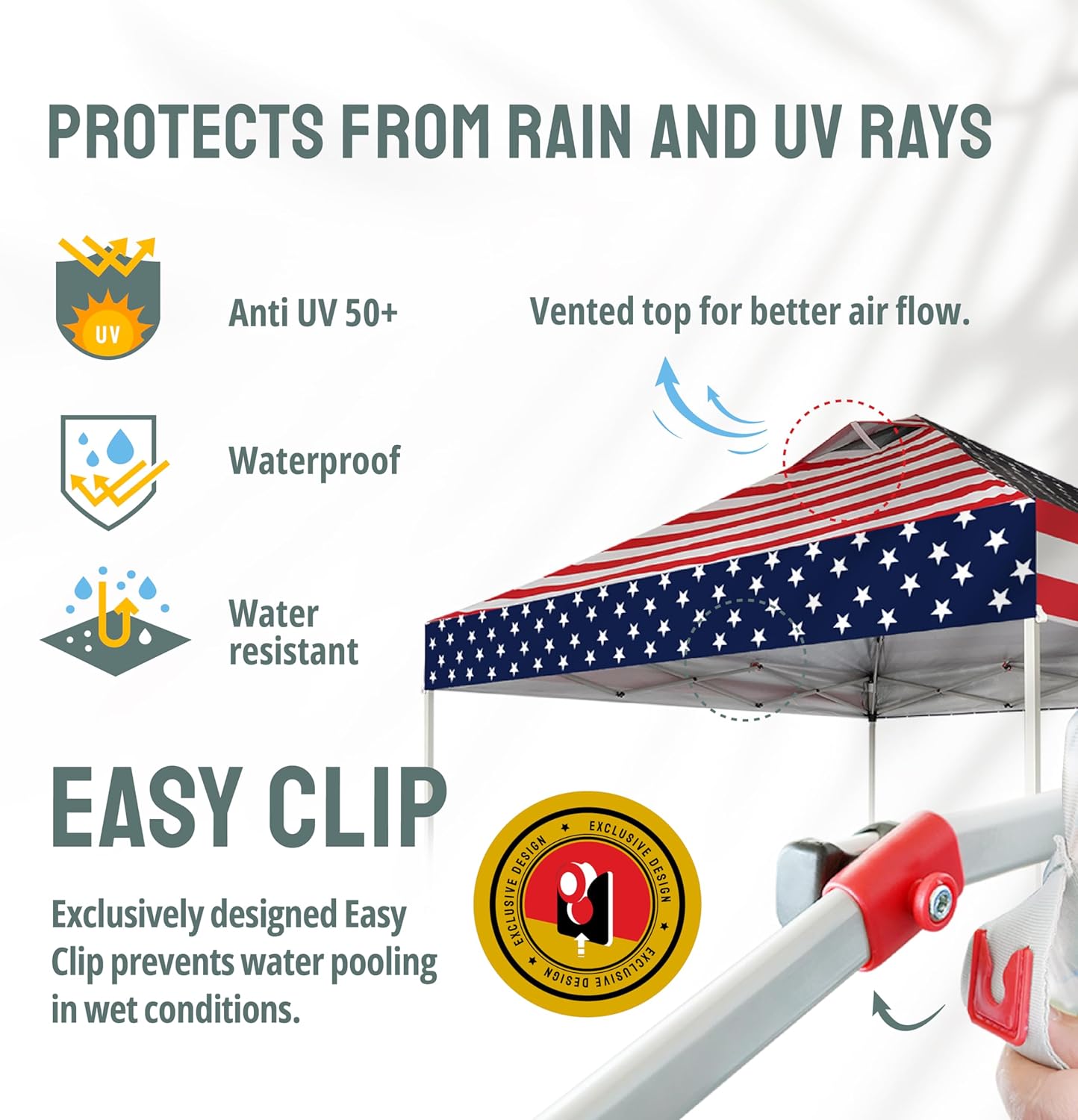 CROWN SHADES - Toldo desplegable de 3.60 x 3.60 metros, toldo patentado de un empuje con bolsa de transporte con ruedas, 8 estacas y 4 cuerdas, negro