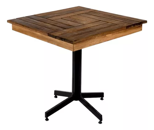 Mesa De Madera Sillas Restaurante Bar Cafetería Uso Rudo Color Chocolate Diseño de la tela de las sillas Tactopiel