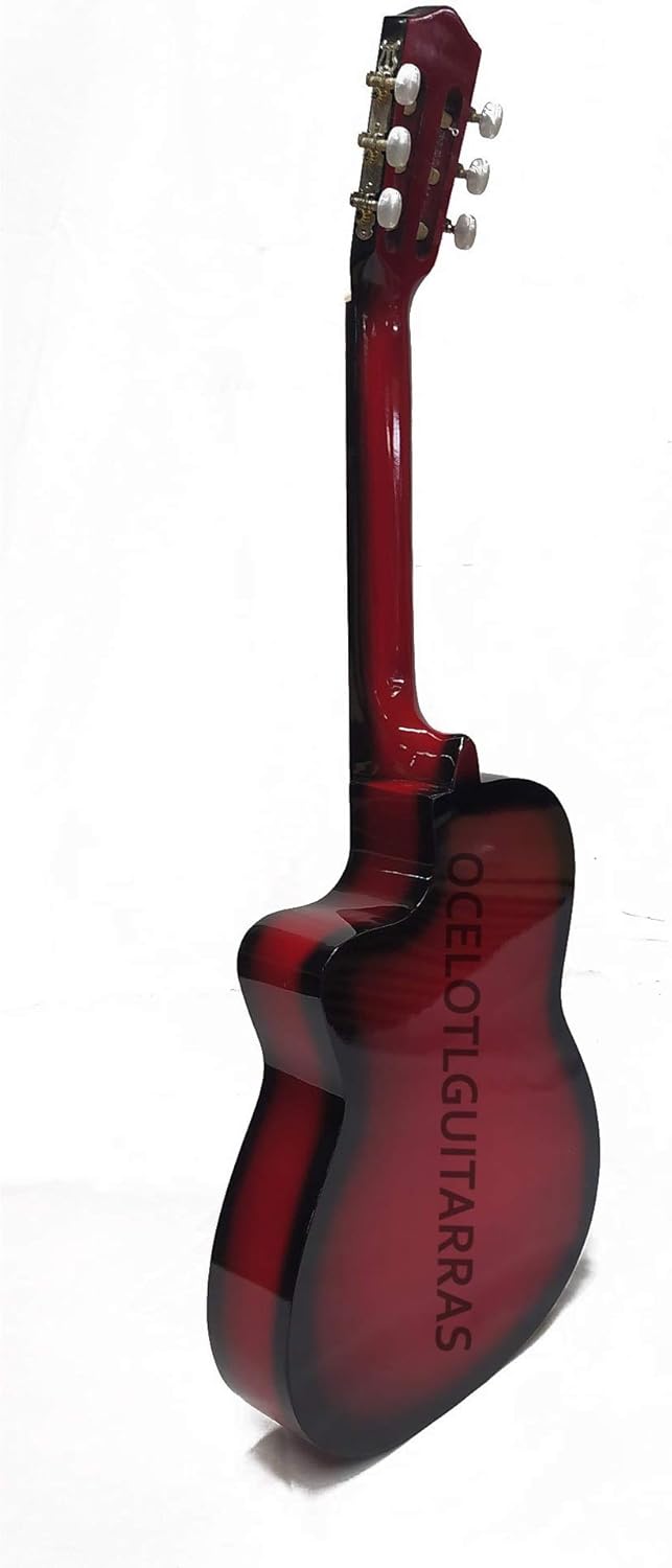 Guitarra Acústica Curva Ocelotl® Paquete Vital De Accesorios (Negro)