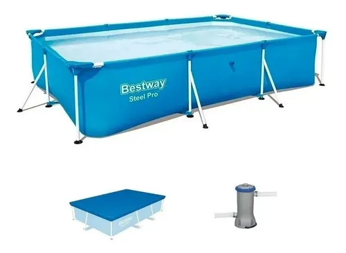 Alberca Rectangular Bestway Piscina 3m X 2.01m Con Bomba Msi