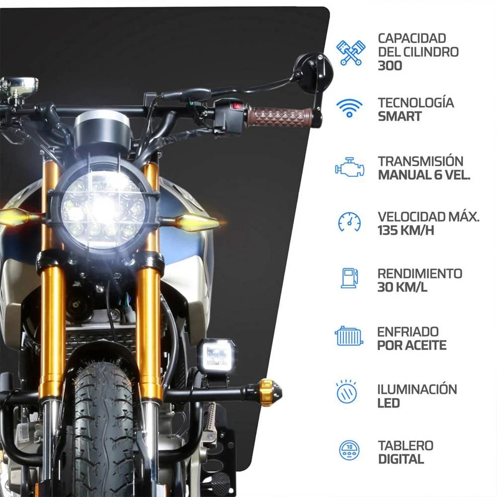 Motocicleta Vento Screamer Sportivo 300 Azul 2025