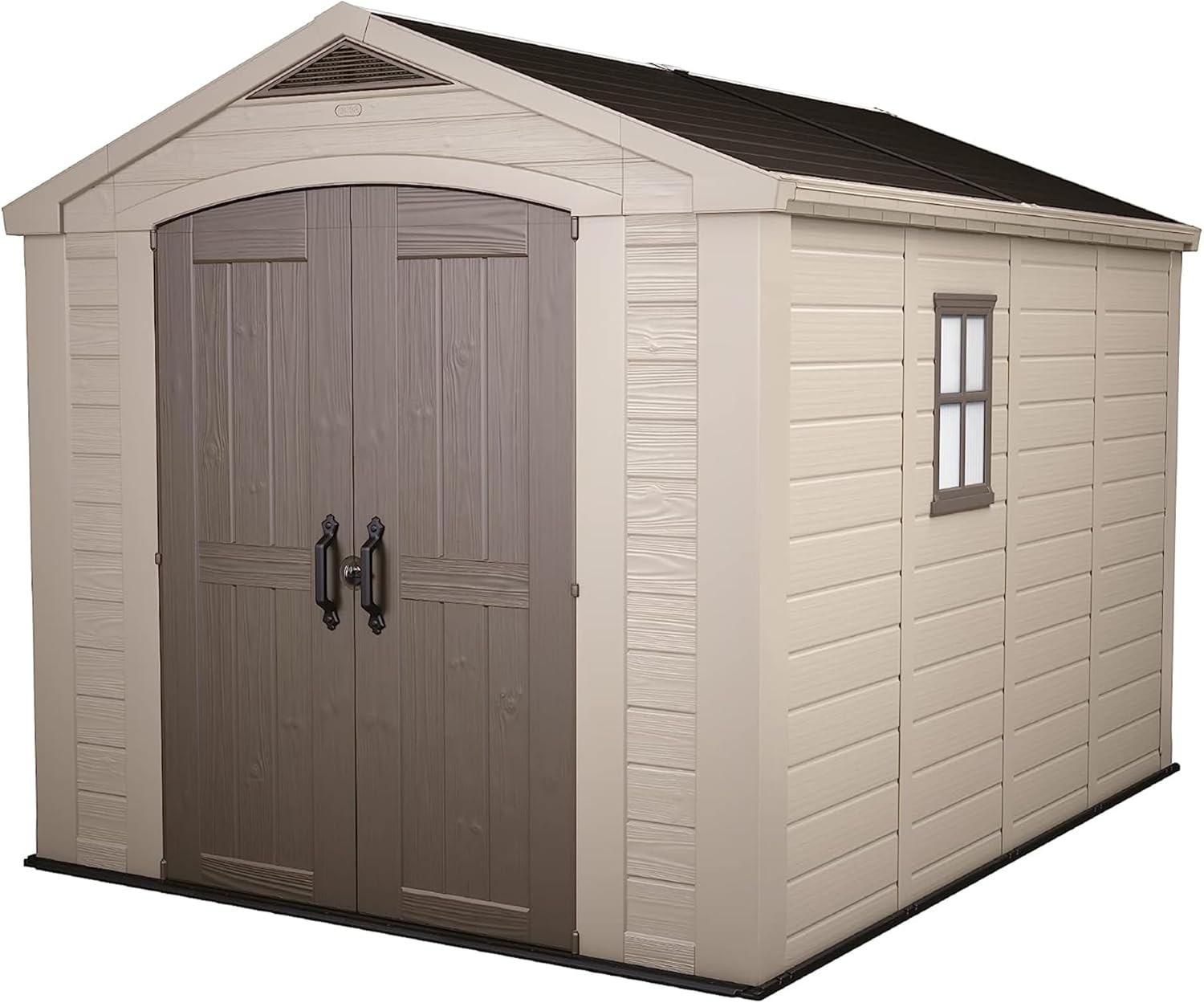 Keter Cobertizo de Almacenamiento para Jardin y Exteriores, Beige, Factor 8x11