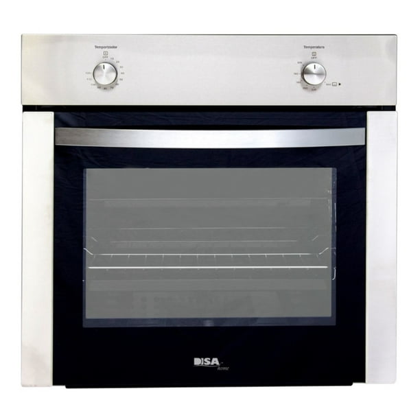 Combo Parrilla a Gas 4 Quemadores Acero Inox, Campana Cristal 60 cm y Horno a Gas LP para Empotrar 60 cm Acero Inox. Disa Home PAEM4/CAMPC60C/HGEMP24AI