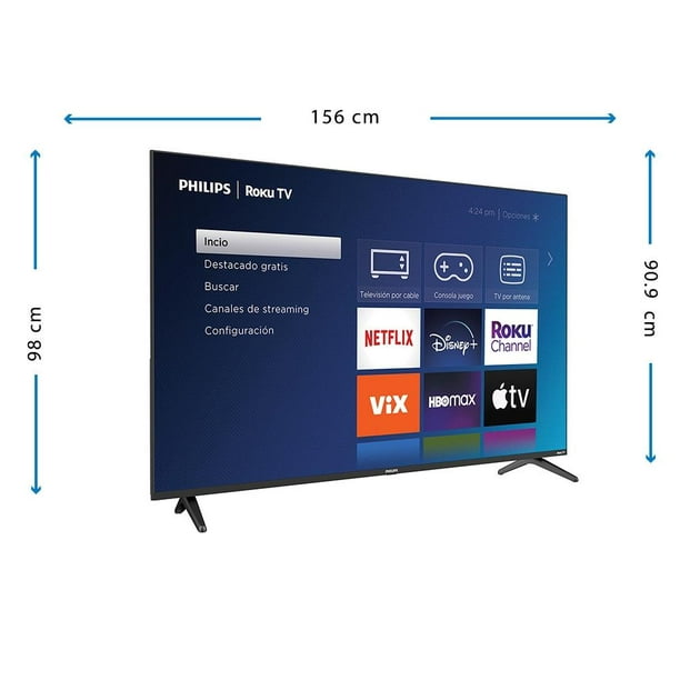 TV Philips 70 Pulgadas Roku 4K Ultra HD LED 70PUL6653/F8