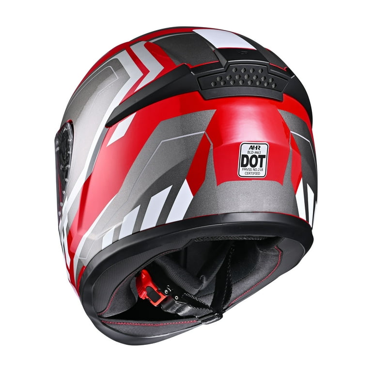 AHR RUN-F3 Full Face Motorcycle Helmet DOT Approve Lightweight Street Bike Touring Racing XL AHR Modern