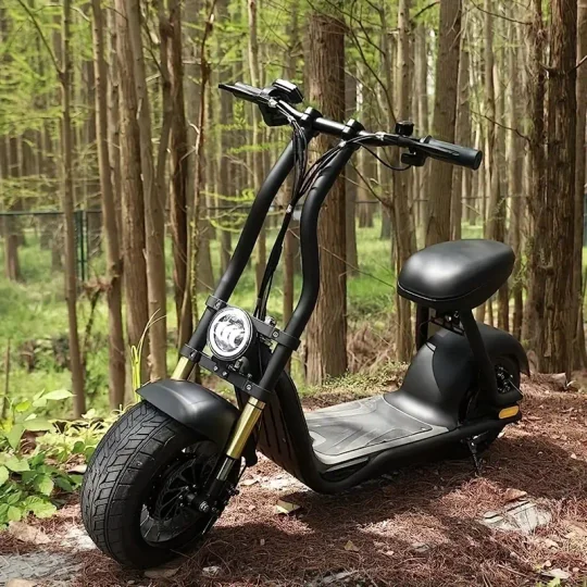 Ciclomotores para adultos, ciclomotor, , scooter eléctrico de neumáticos gruesos, scooter eléctrico de alta resistencia. Ciclomotor eléctrico para adultos, scooter eléctrico para adultos con asiento, batería de litio de 48 V 12 Ah