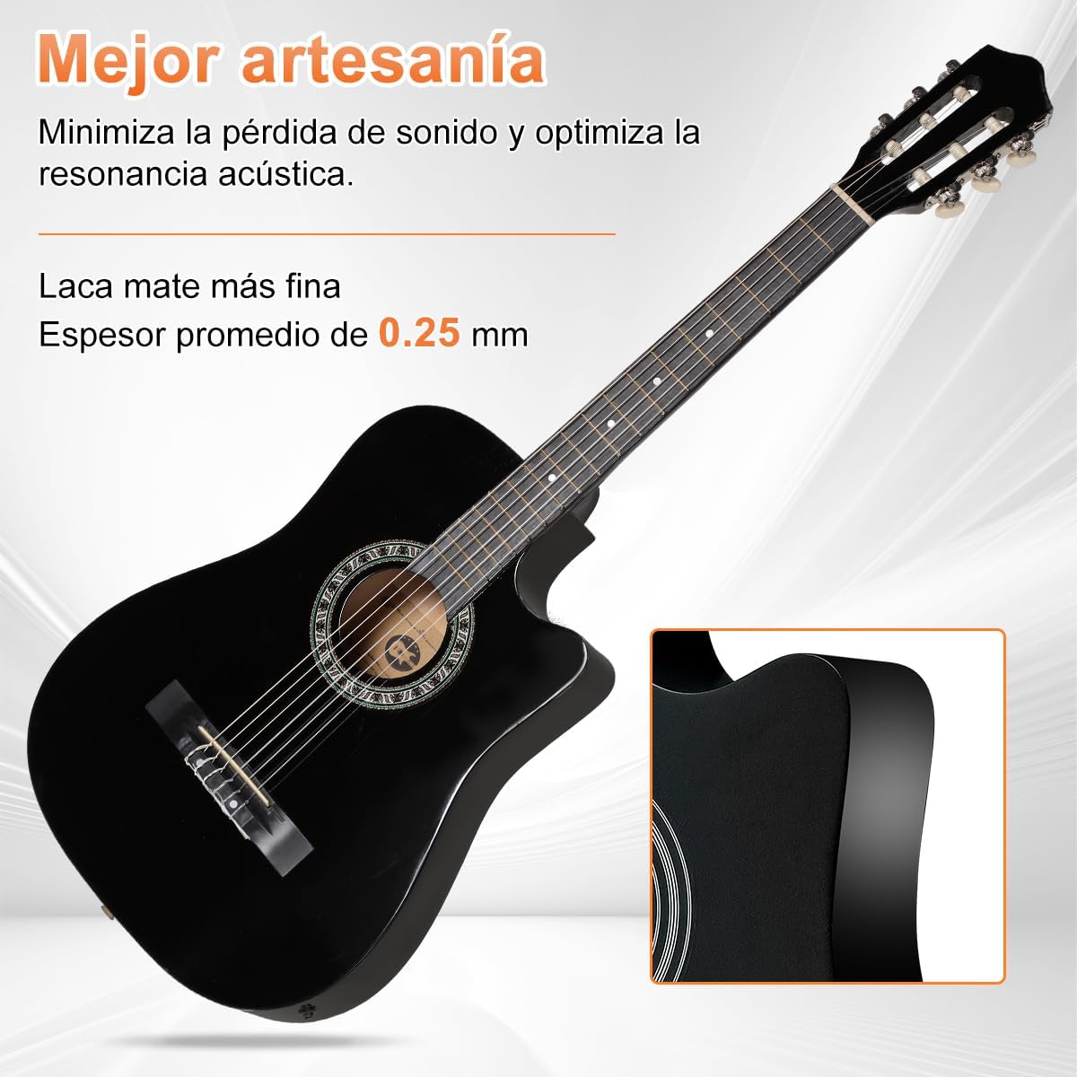 Kit de Guitarra Eléctrica, con Captación del segmento EQ2, Juego de Guitarra Eléctrica para Amantes de la Música y Principiantes, Kit Completo de Iniciación con Púas y Llave Correa para El Hombro