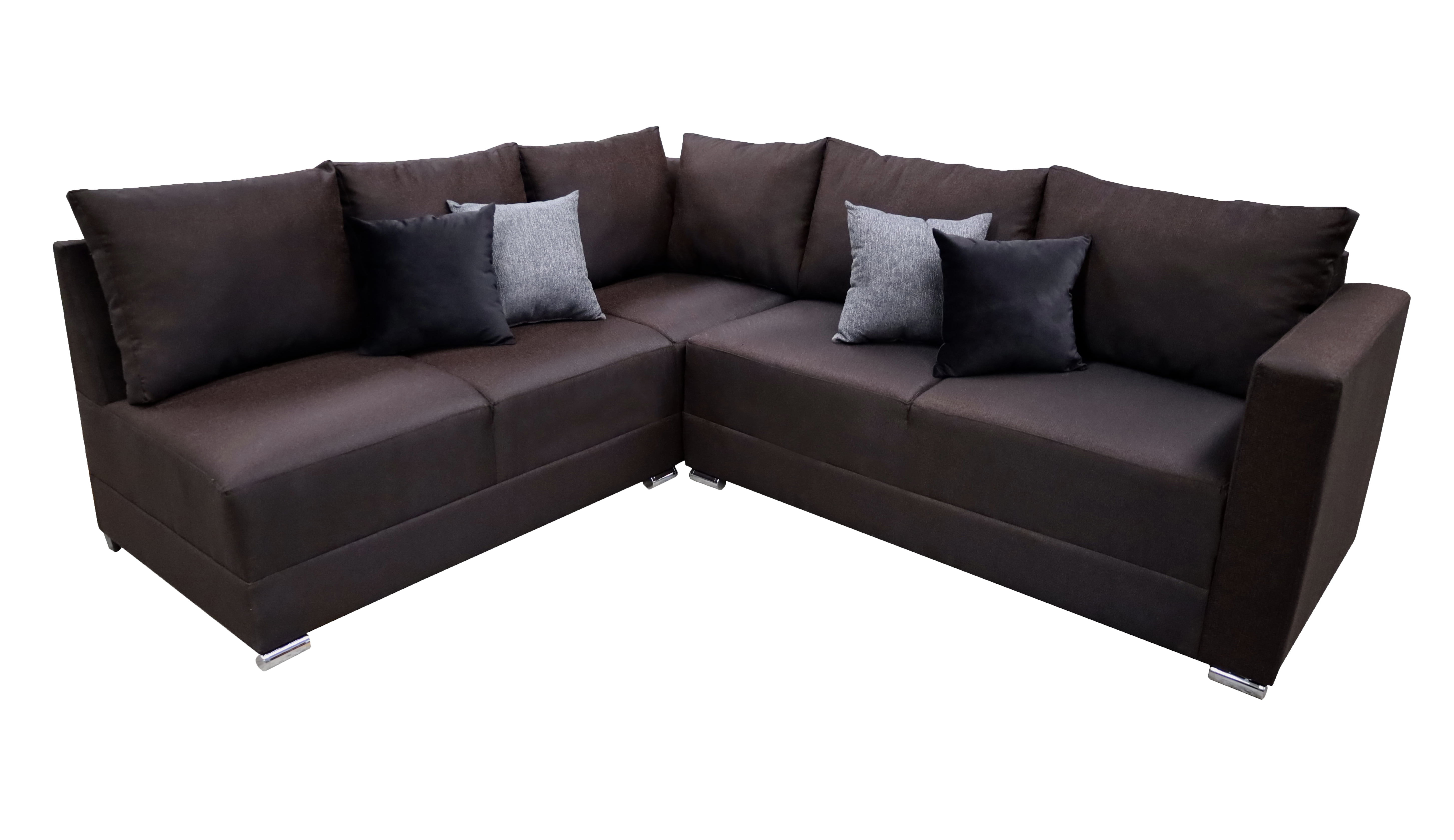 Sala esquinera en U El Bazar Store modelo Corbel gris oxford 4 salas en 1