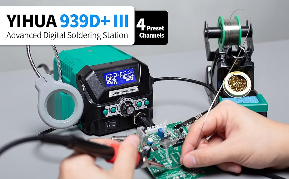 utilizando el YIHUA 939D+-III para soldar