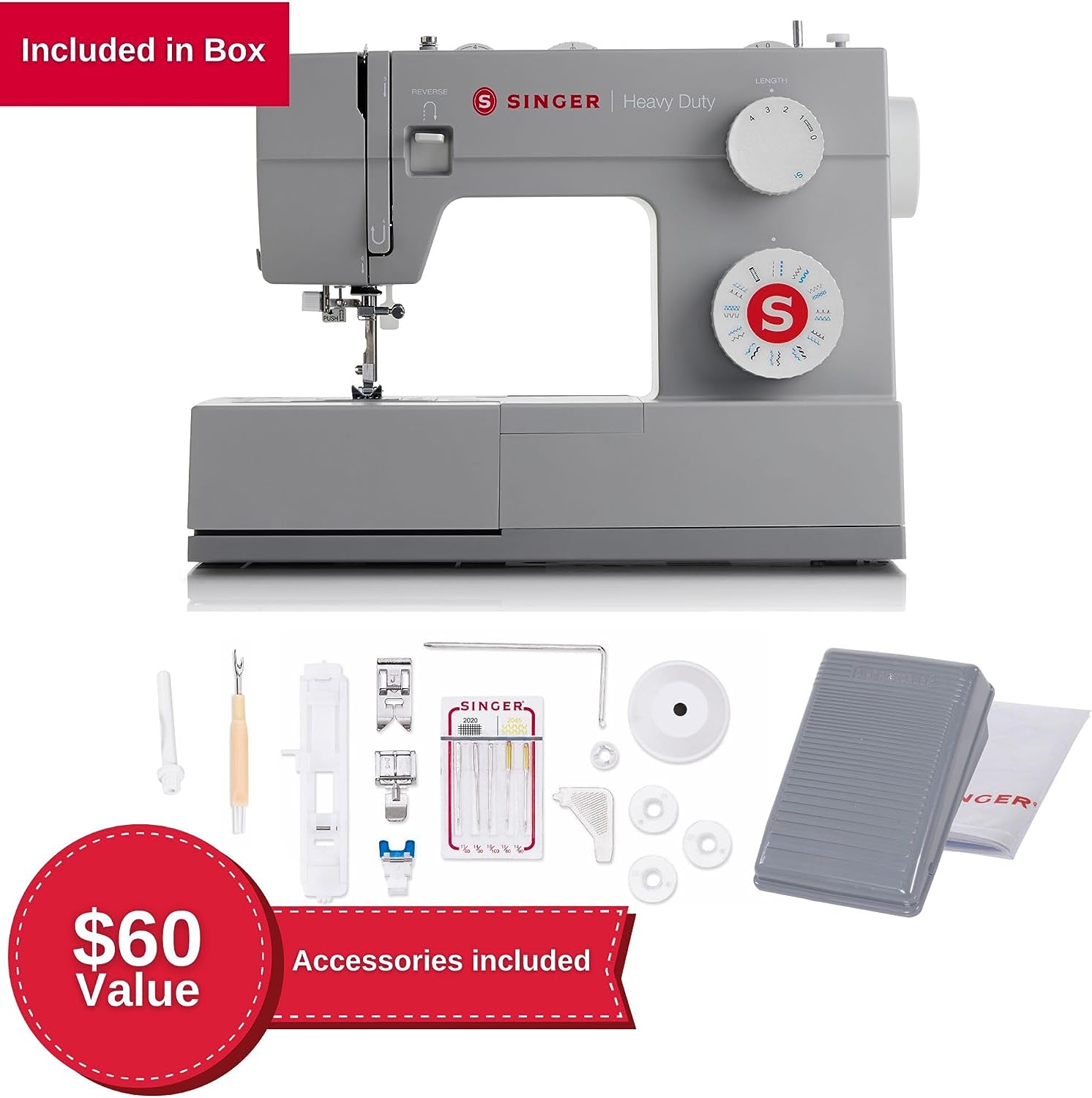 Máquina de coser SINGER 4423, gris