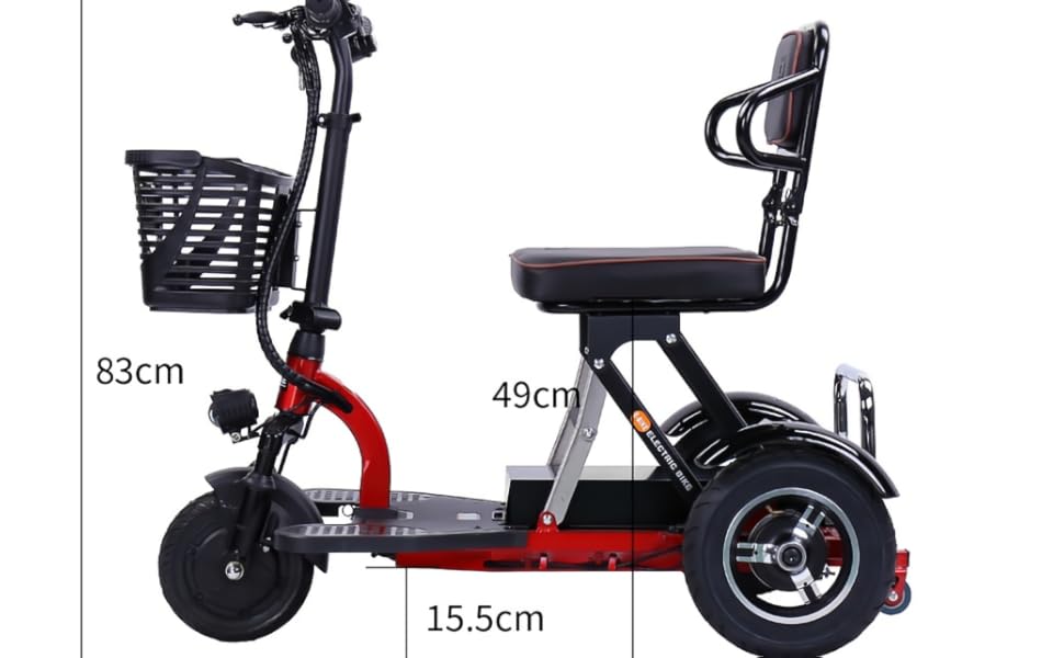 Tamaño del embalaje: 89 x 55 x 39 cm Tamaño del vehículo: 94 x 53 x 83 cm Dimensiones totales